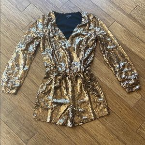 Gold Sequin Romper